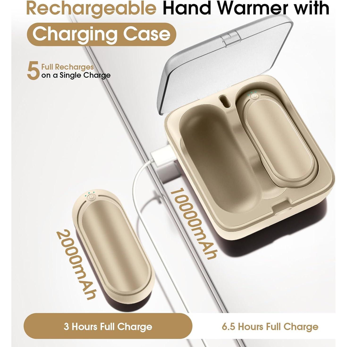 Calentadores de Manos Recargables WarmEmbrace 2 Piezas 10000mAh