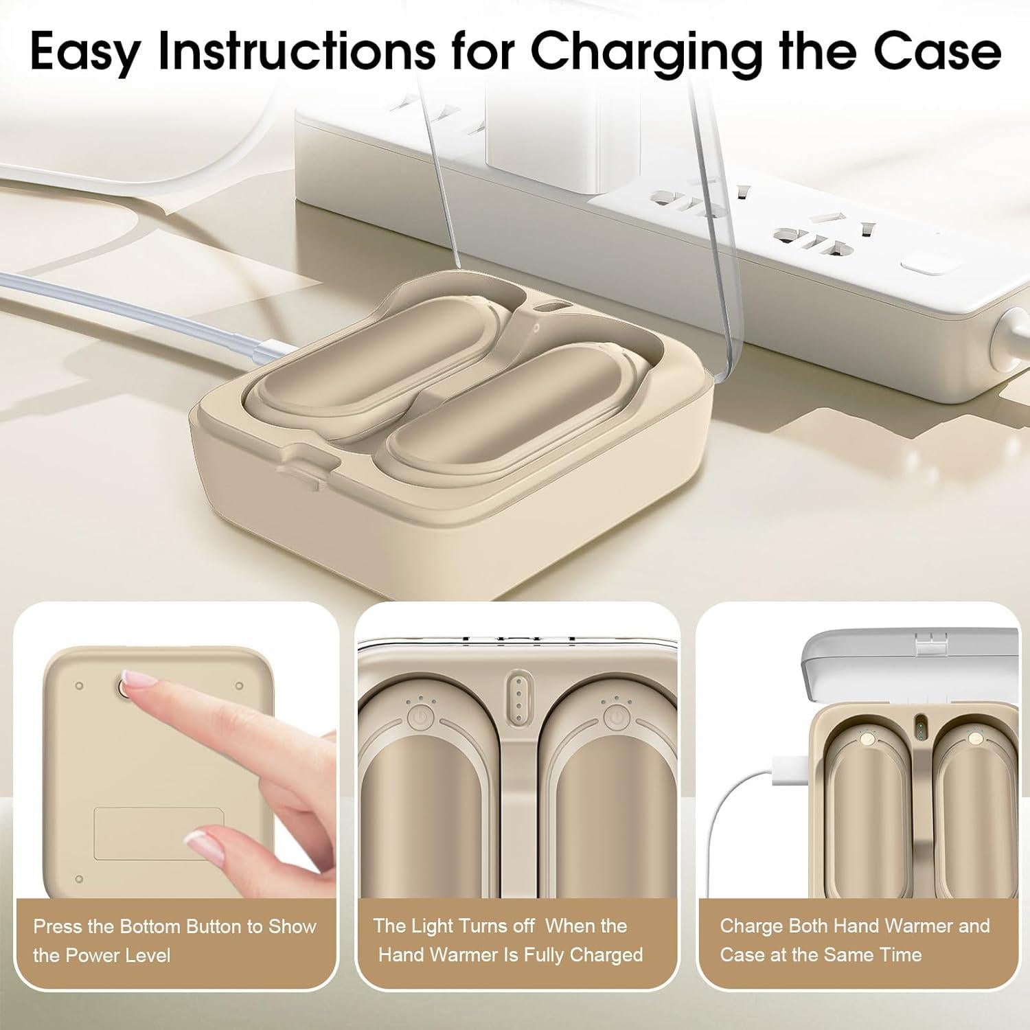 Calentadores de Manos Recargables WarmEmbrace 2 Piezas 10000mAh
