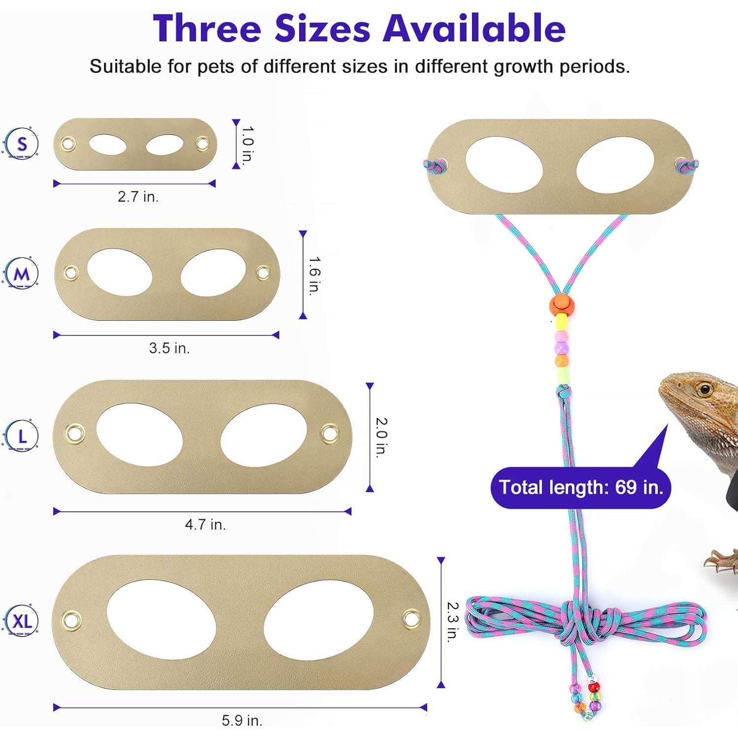 Arnés Ajustable para Lagartija Dragón Barbudo LIKZINWA - 4 Tamaños