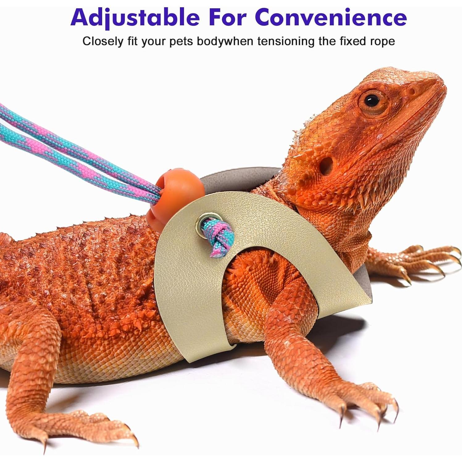Arnés Ajustable para Lagartija Dragón Barbudo LIKZINWA - 4 Tamaños