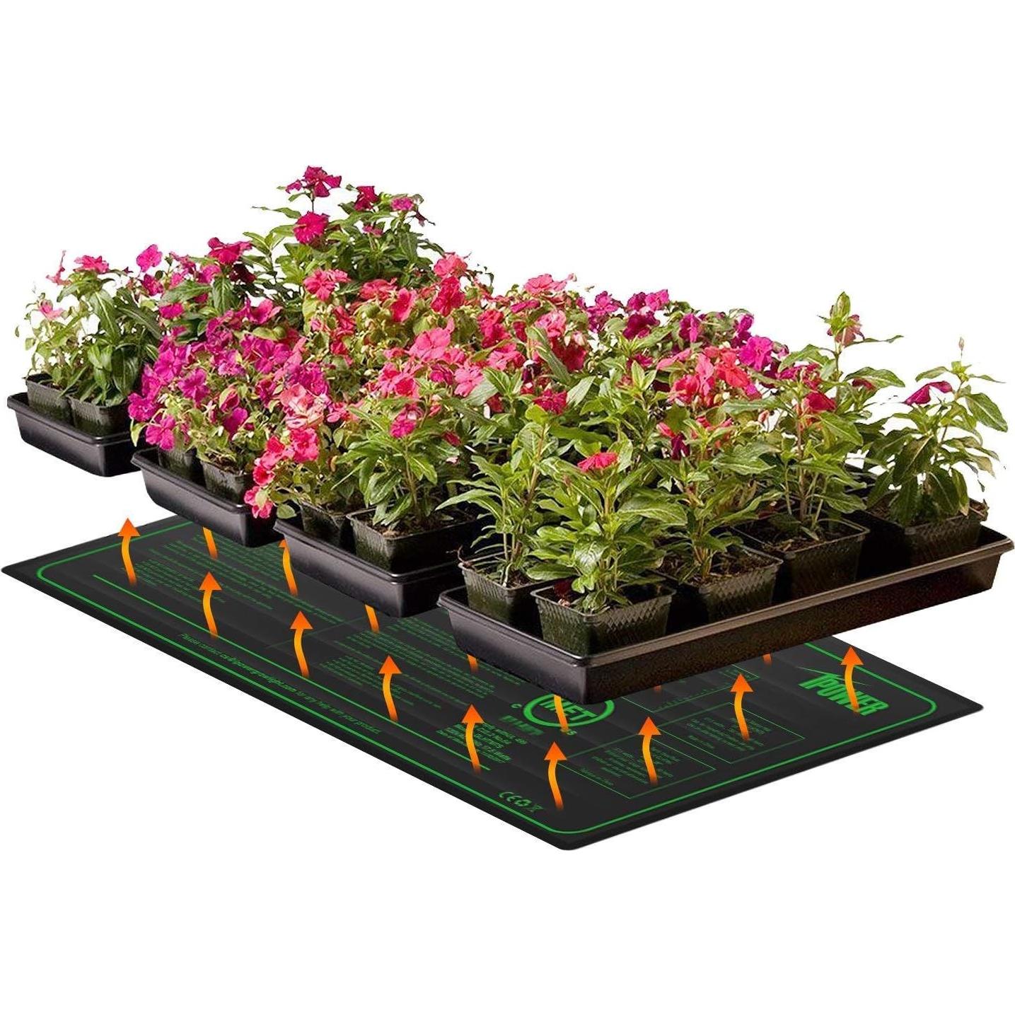 iPower Almohadilla Térmica para Plántulas 25.4x52.1cm 2-Pack