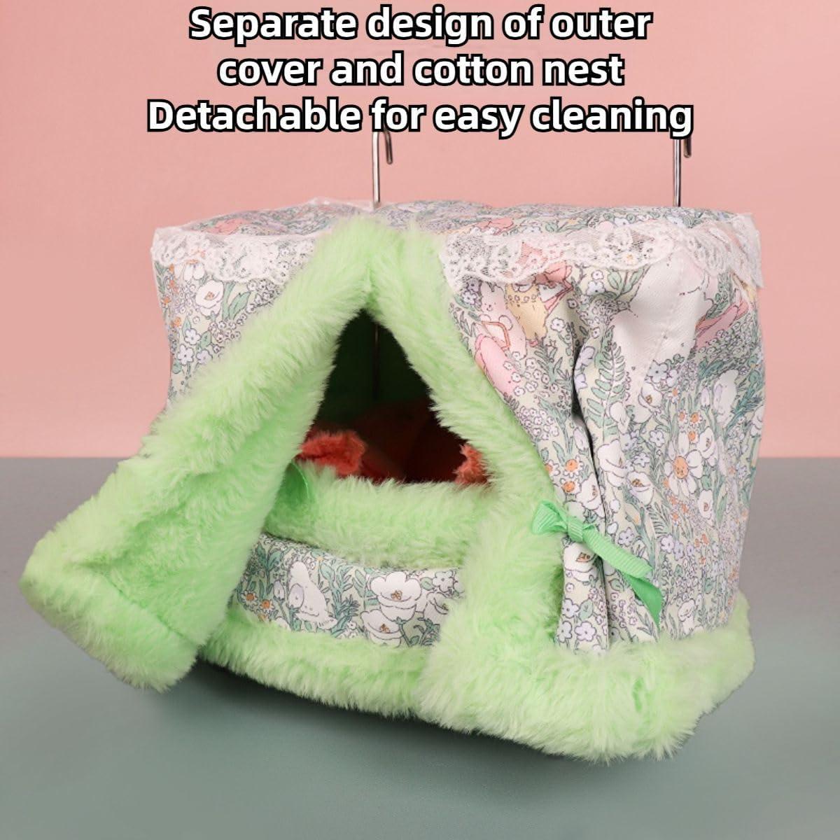 Hamaca Colgante para Animales Pequeños Copfeu Verde 20x13x23cm