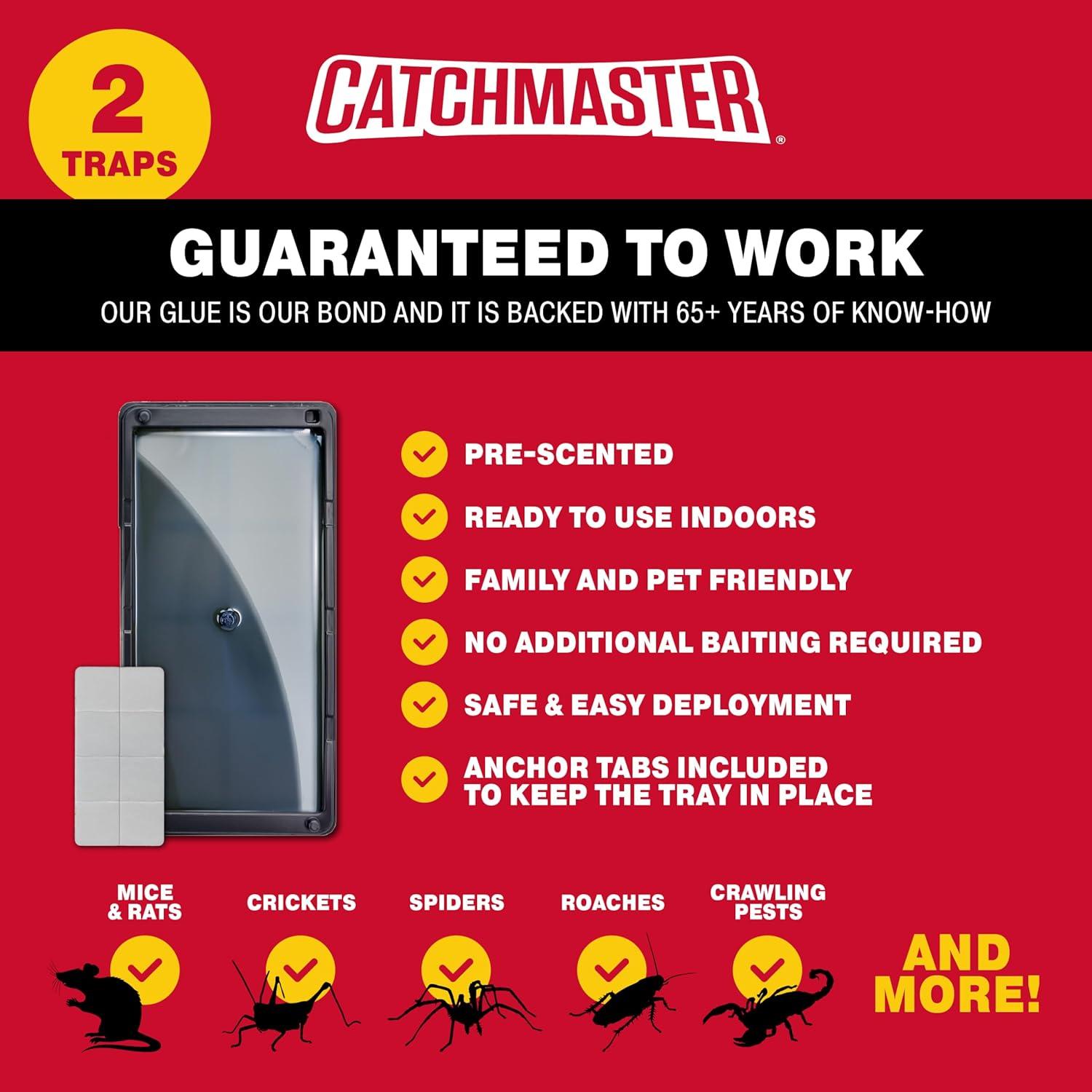 Trampas de Pegamento Catchmaster para Ratas y Ratones 2 Unidades