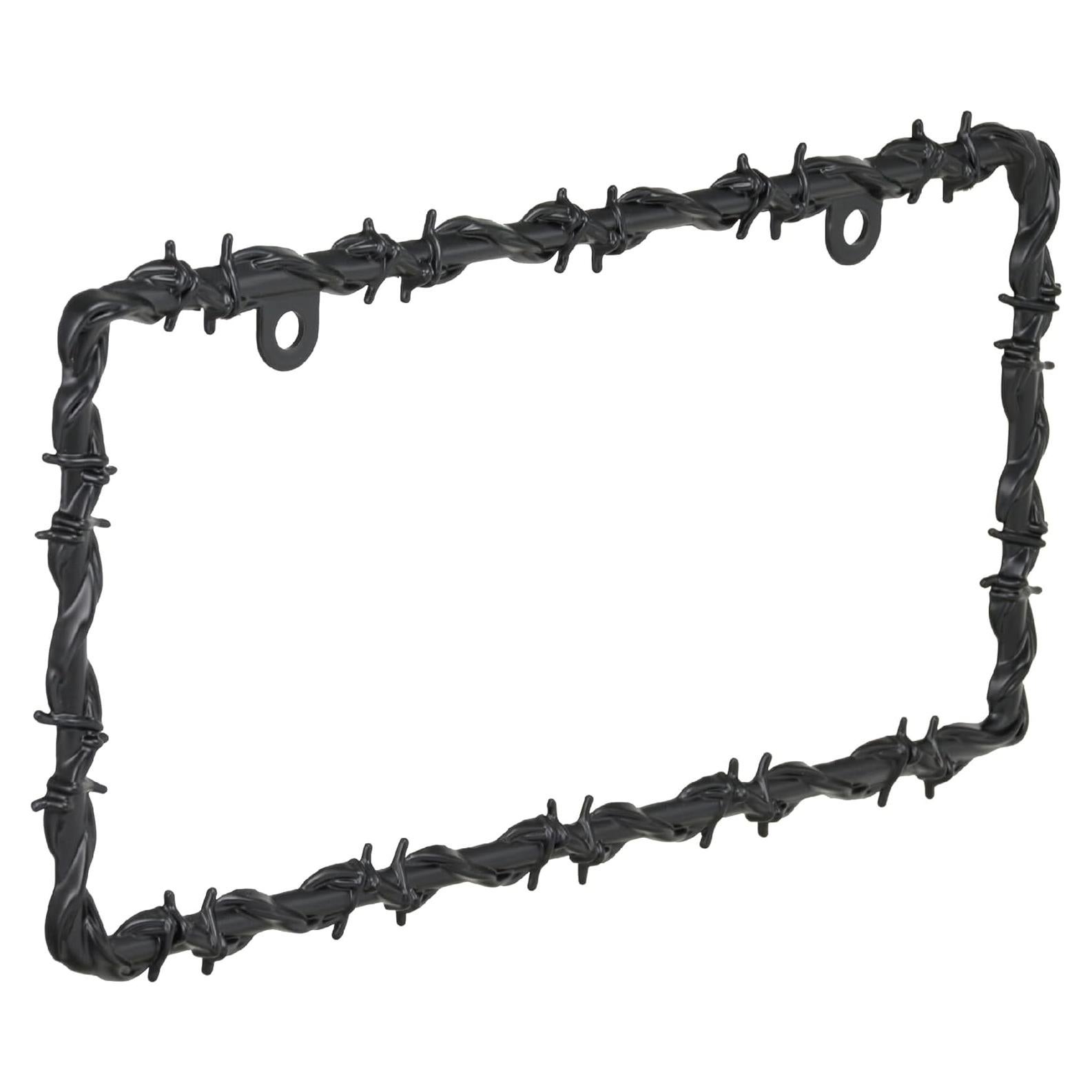 Marco de Placa de Licencia Bell Automotive Alambre de Púas Negro