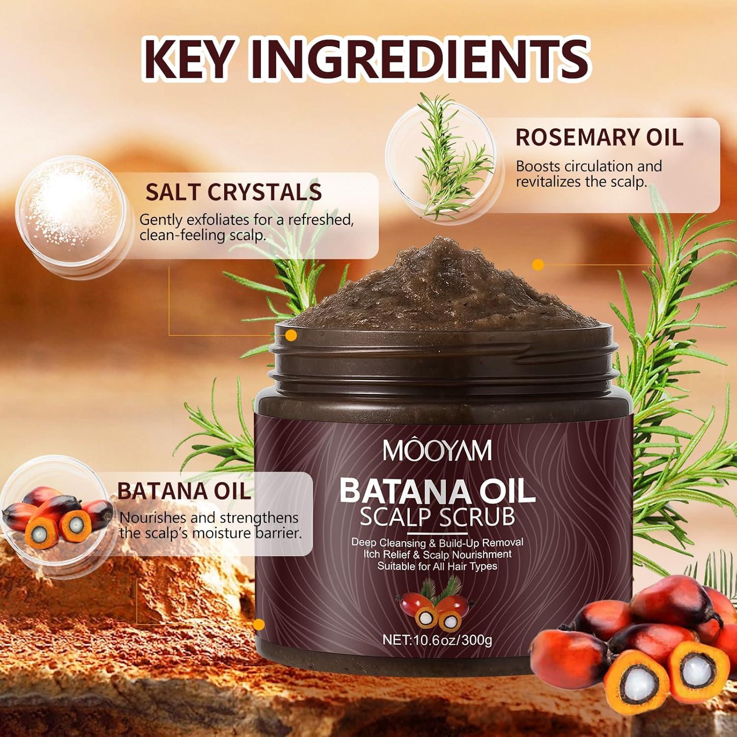 Exfoliante de cuero cabelludo GUOYAOLIFU 300g 2 en 1 con masajeador