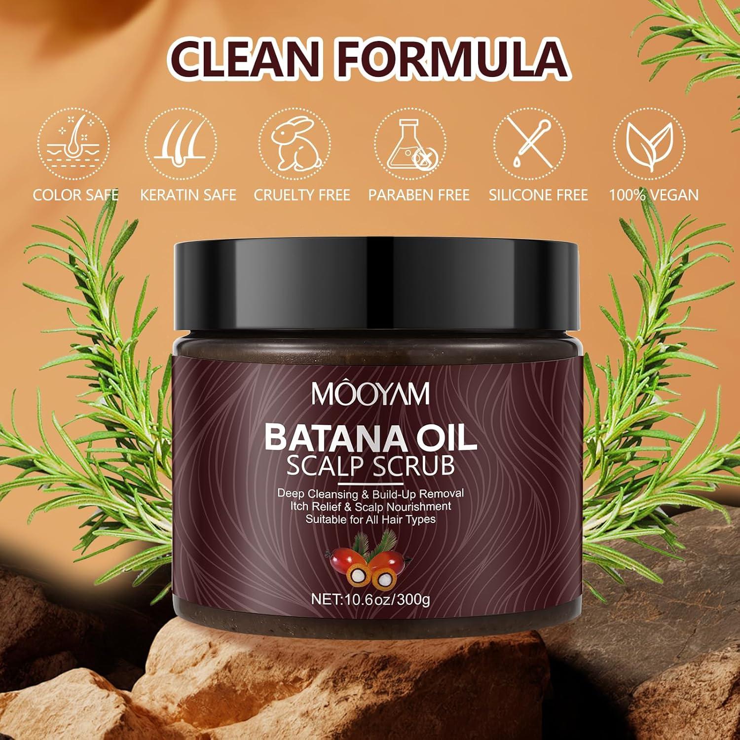 Exfoliante de cuero cabelludo GUOYAOLIFU 300g 2 en 1 con masajeador