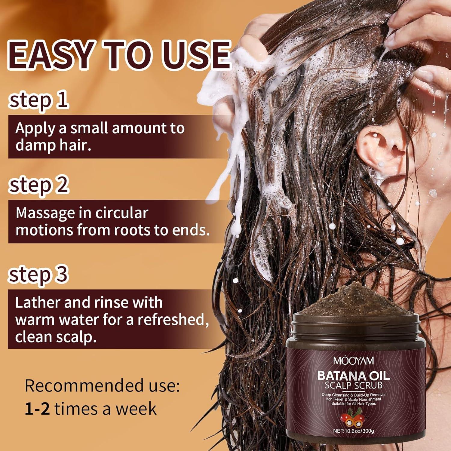 Exfoliante de cuero cabelludo GUOYAOLIFU 300g 2 en 1 con masajeador