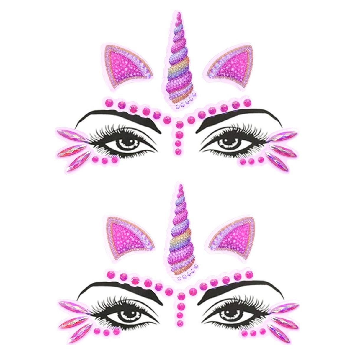 Kit de Tatuajes Brillantes WUIOS para Niños - Rosa Unicornio