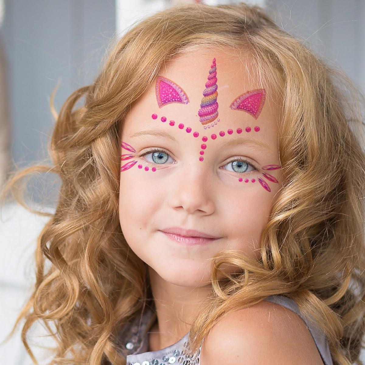 Kit de Tatuajes Brillantes WUIOS para Niños - Rosa Unicornio