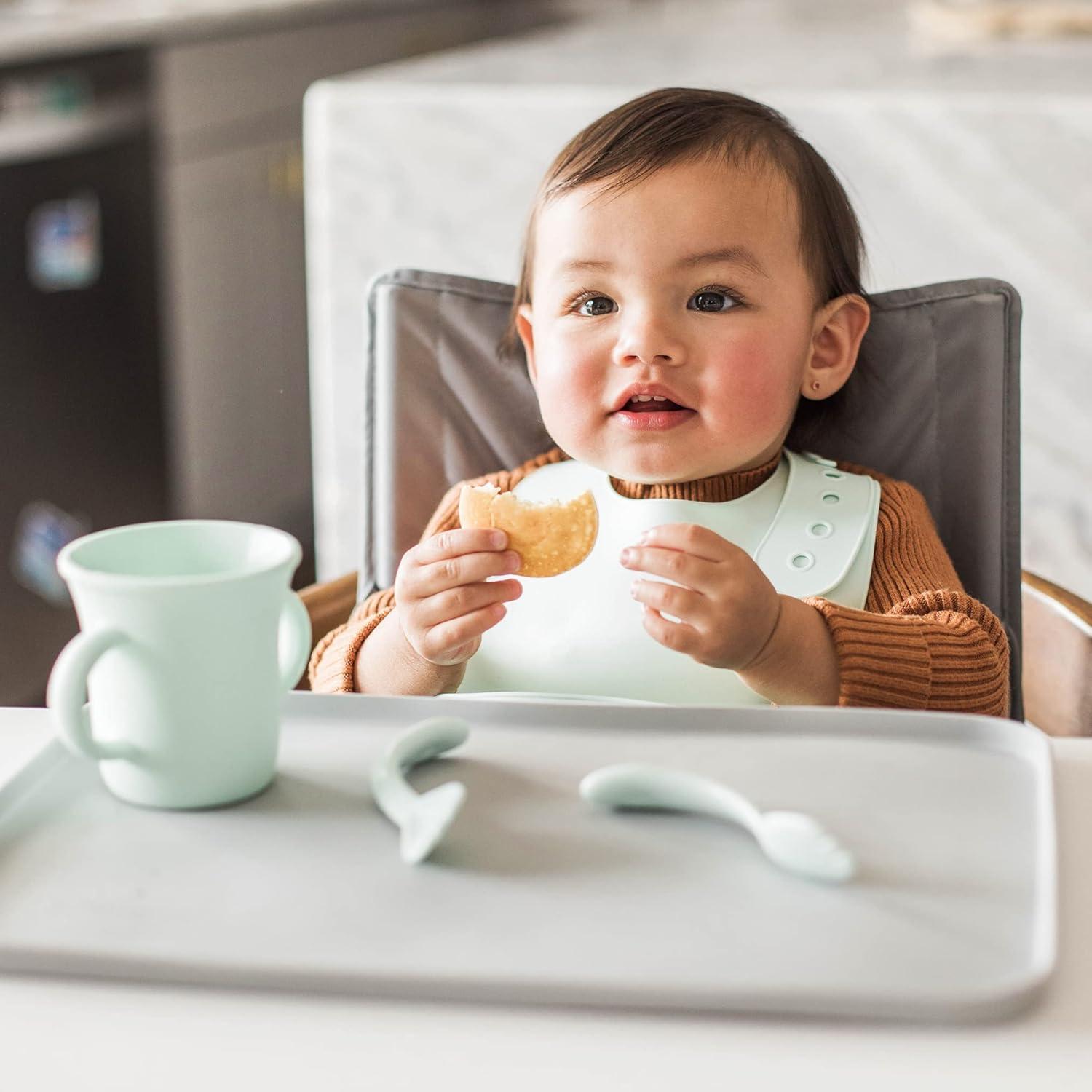 Babero de Silicona Scoop Unisex Green Sprouts 16.5x18 cm