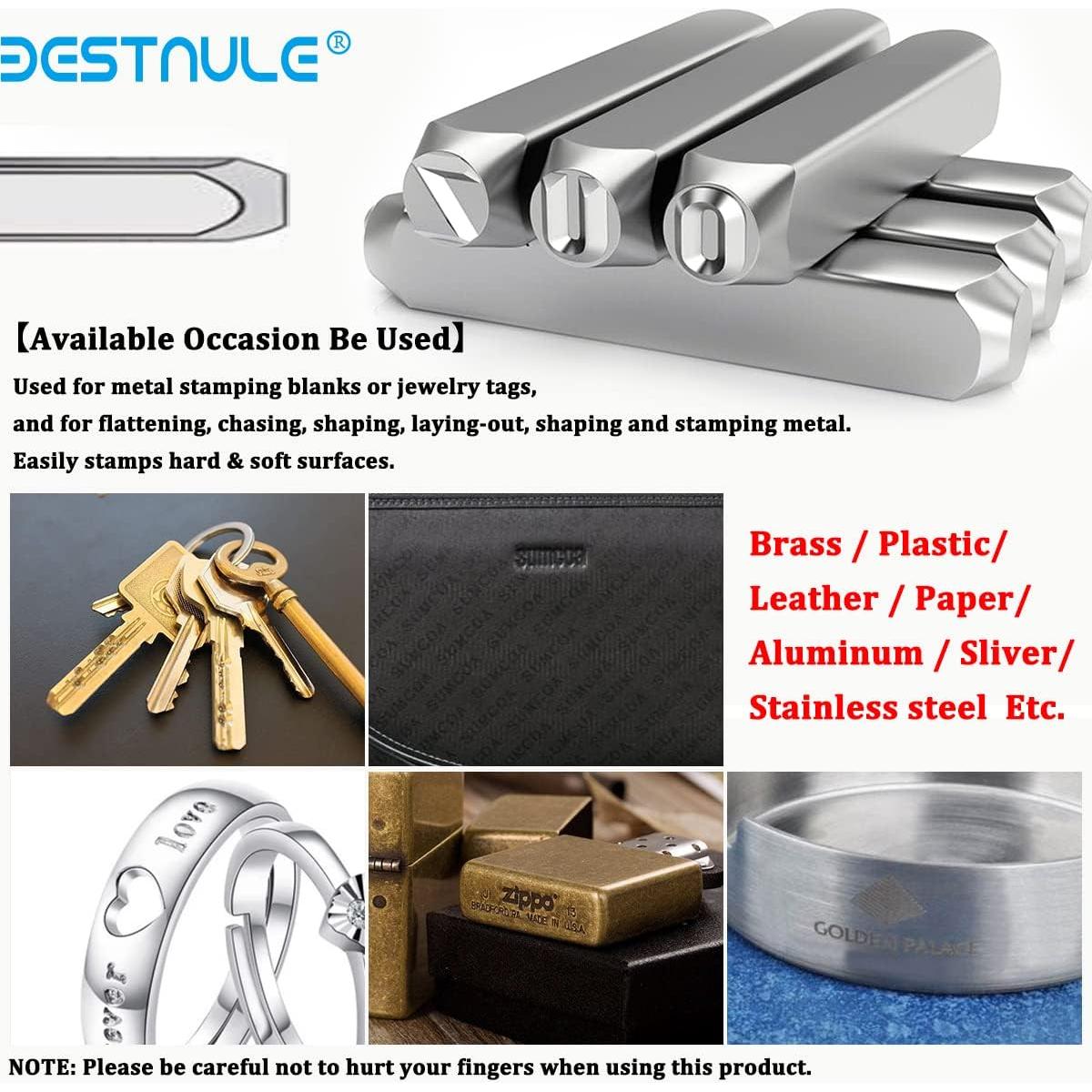 Kit de Estampado de Metal BESTNULE 38 Piezas Letras y Números