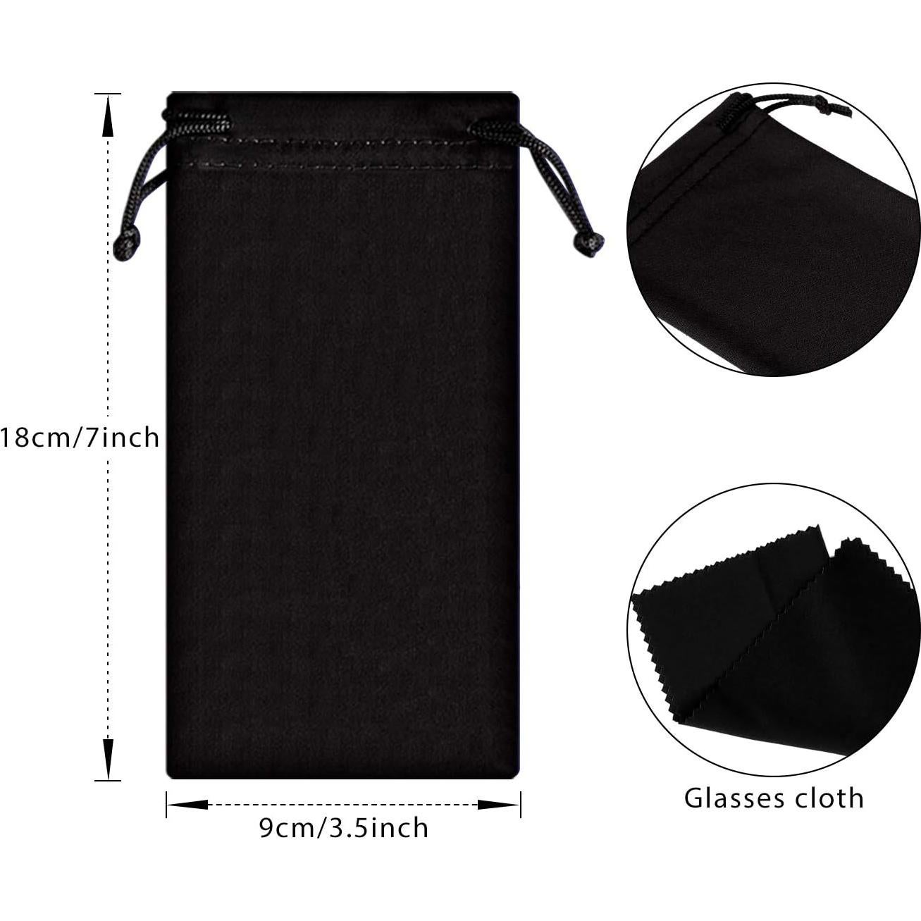 Paquete de 100 Fundas de Microfibra para Gafas Frienda 18x9cm