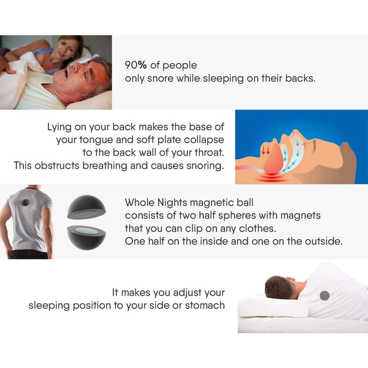 Bola Magnética para Postura de Sueño Lateral Calma - Clip para Camiseta