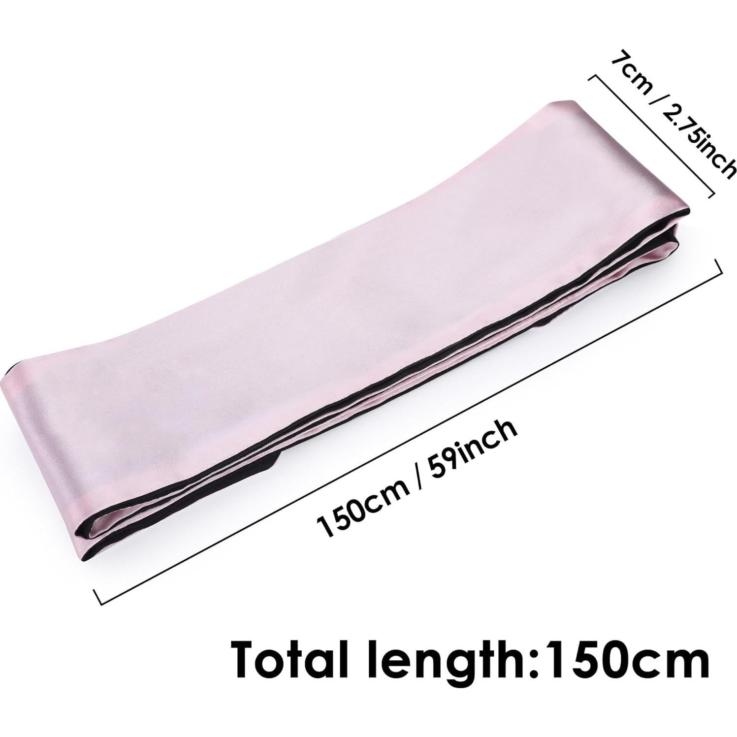 FRESHME Máscara de Sueño de Satén Ajustable - Antifaz Negro/Rosa