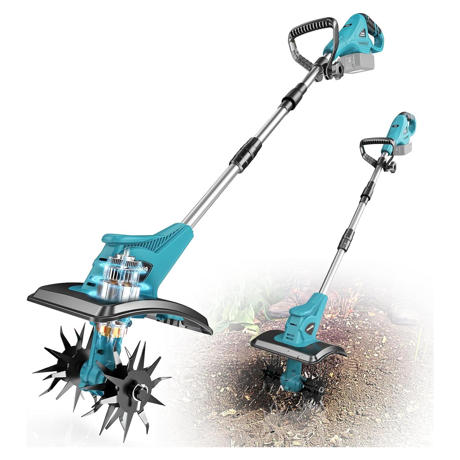Cultivador Inalámbrico MtiolHig para Jardín 18V Sin Batería