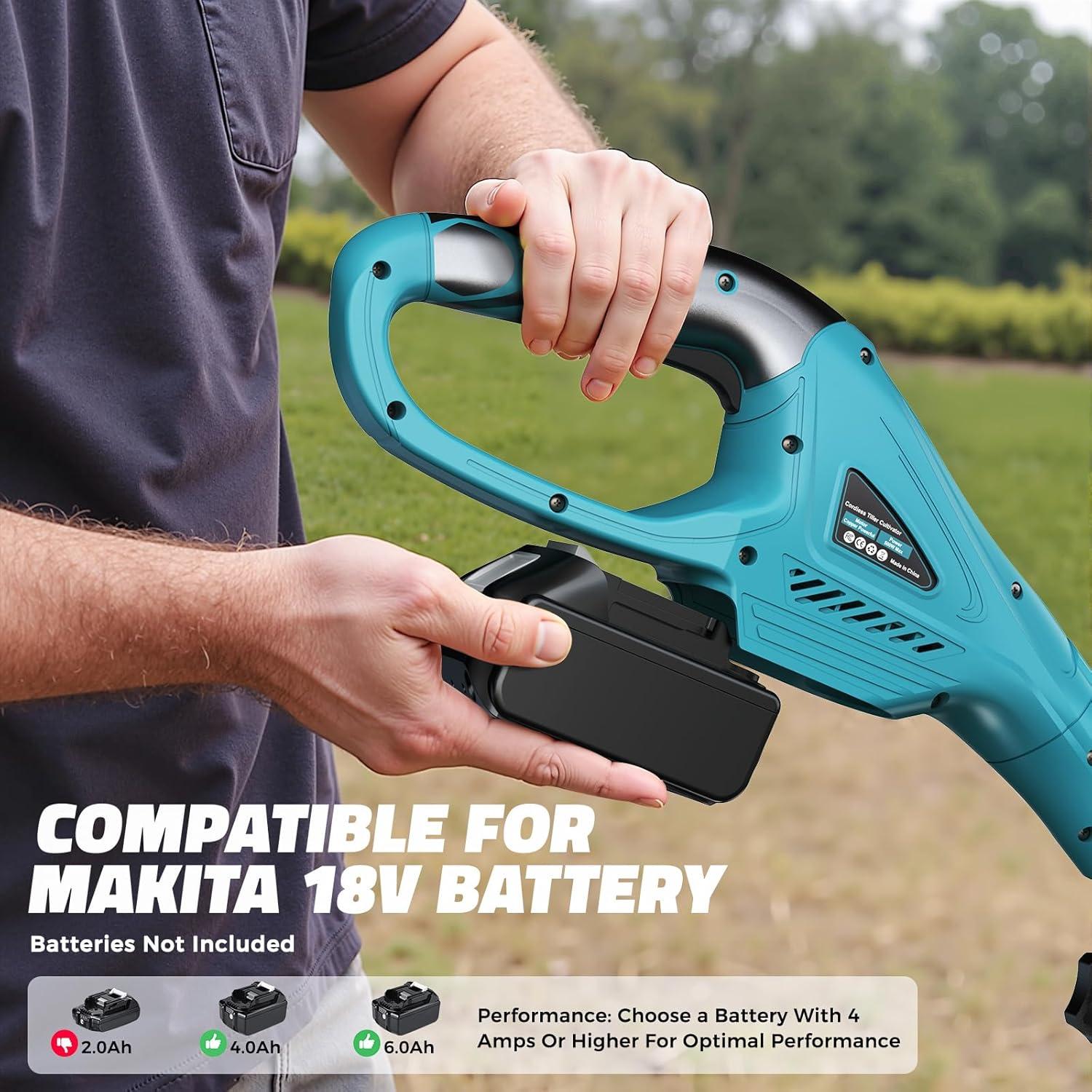 Cultivador Inalámbrico MtiolHig para Jardín 18V Sin Batería