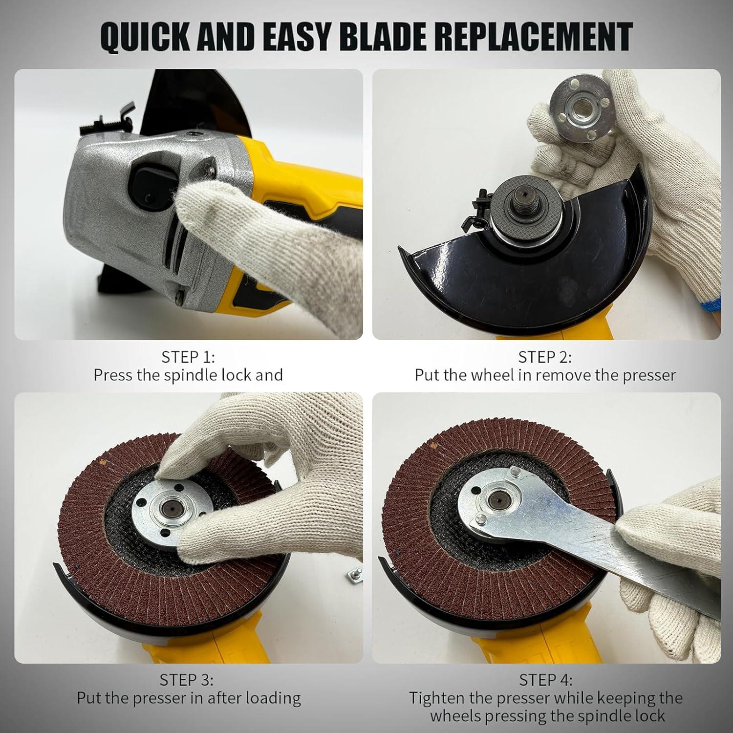 Amoladora Angular Inalámbrica RhovixStar 20V 3/8" 4 Velocidades