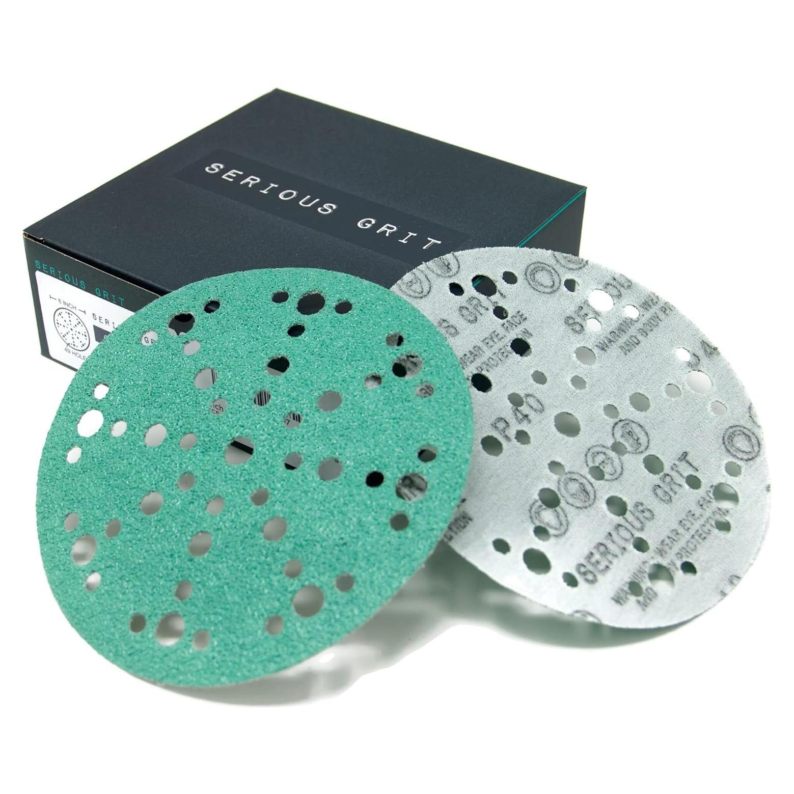 Discos de Lijado 15 cm 49 Agujeros 40 Granos Serious Grit