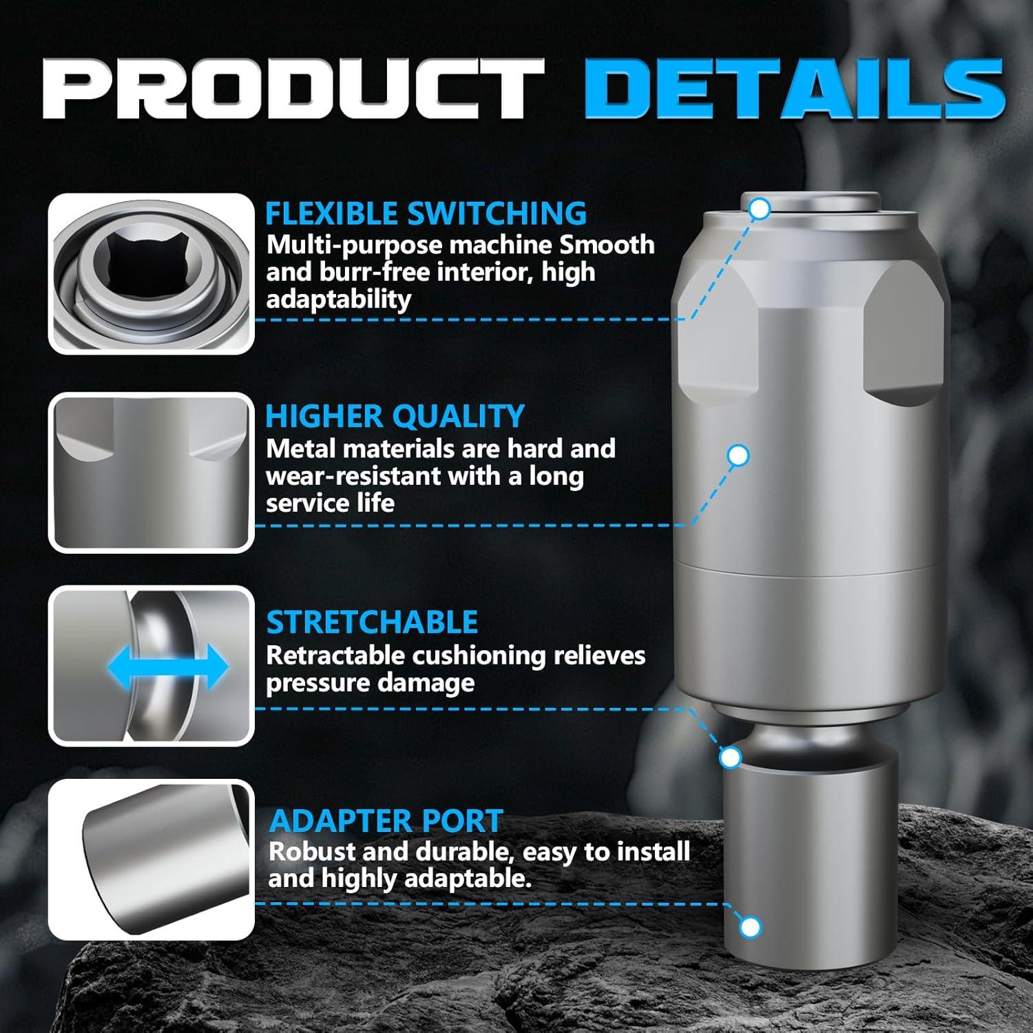 Adaptador GSTK de mango cuadrado a cuadrado con brocas