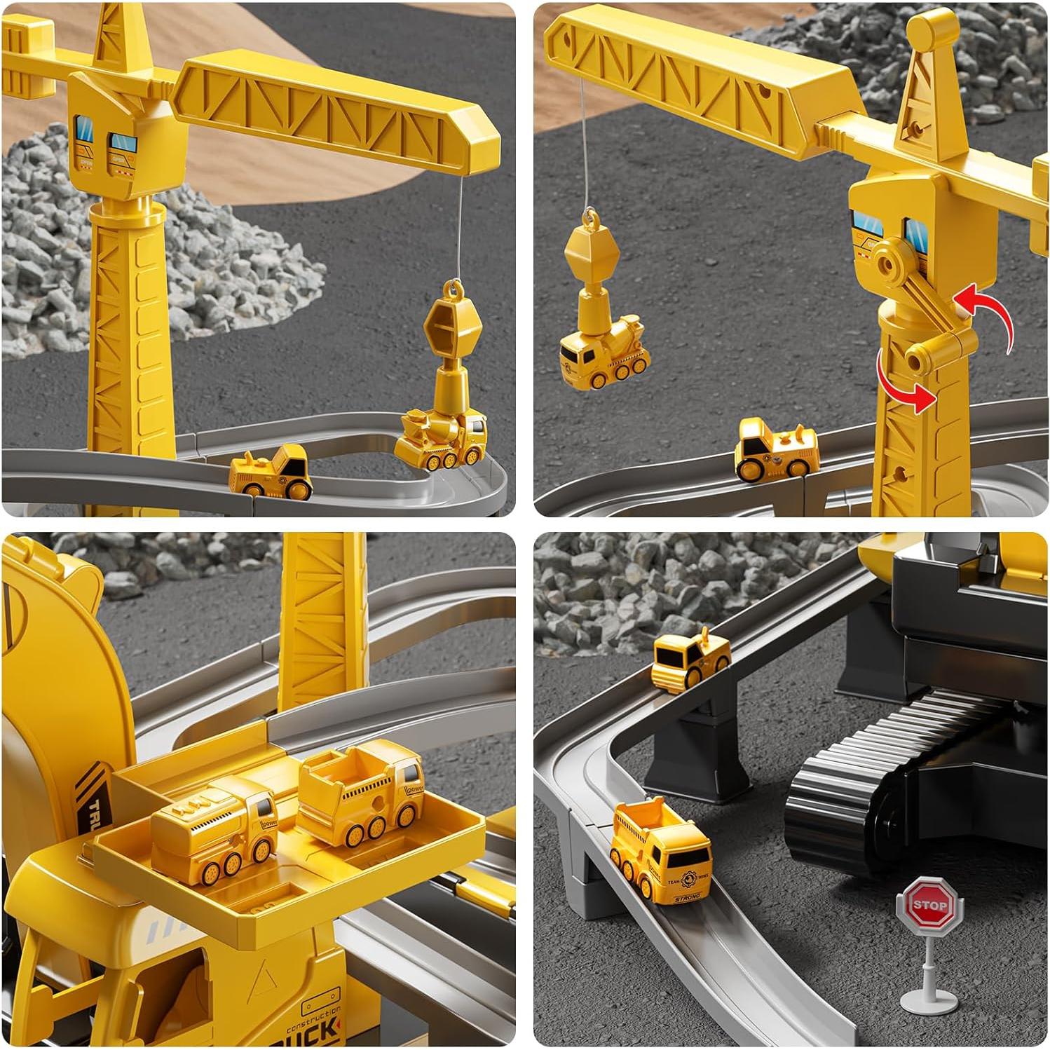 Set de Juguetes de Construcción NIPLOOOW - Excavadora y Camiones