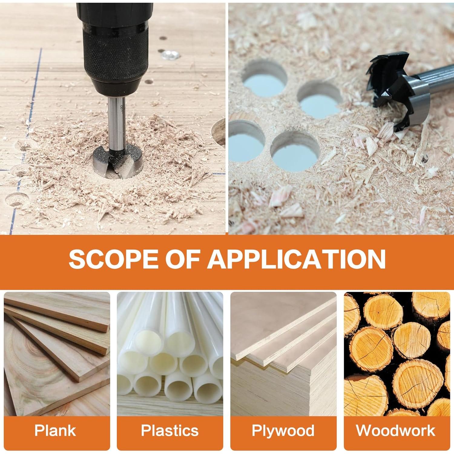 Juego de Brocas Forstner 16PCS GMTOOLS para Madera 6.3-53.98mm