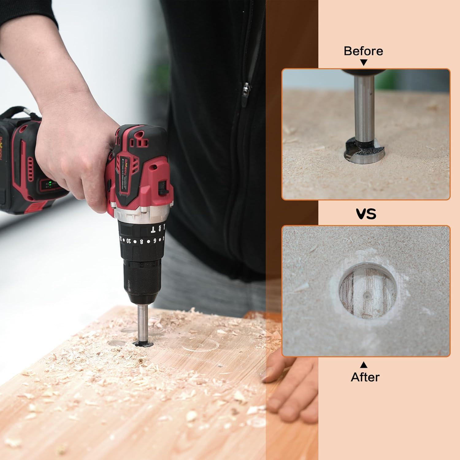 Juego de Brocas Forstner 16PCS GMTOOLS para Madera 6.3-53.98mm