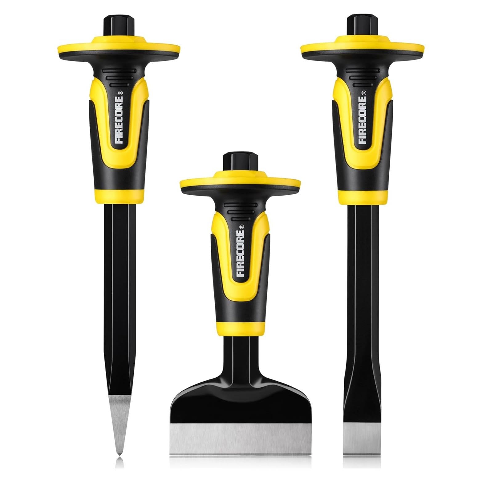 Juego de Cinceles de Piedra Firecore 3PCS con Protector de Mano
