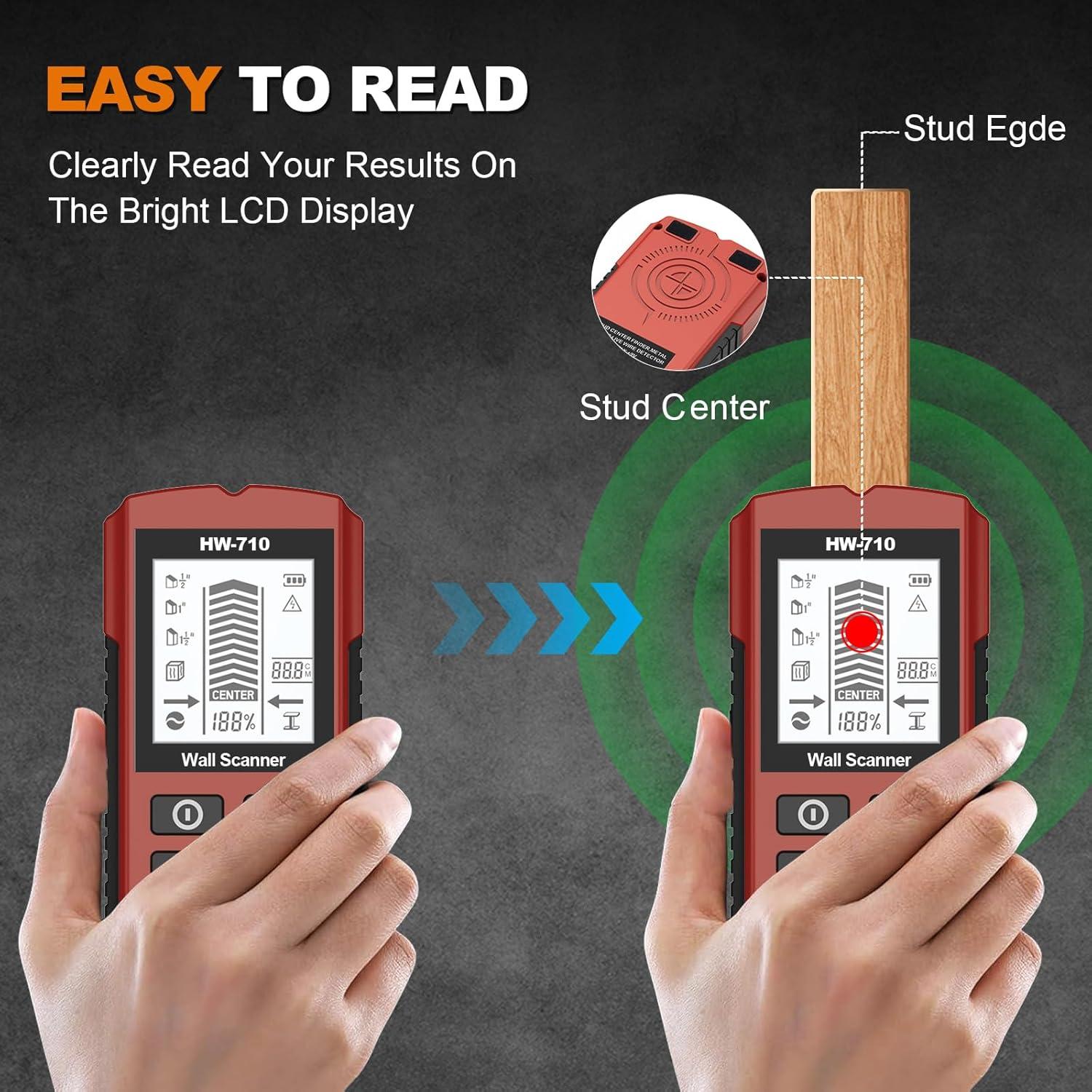 Buscador de Vigas 5-en-1 XMKJ Rojo Inferno - Detector de Pared