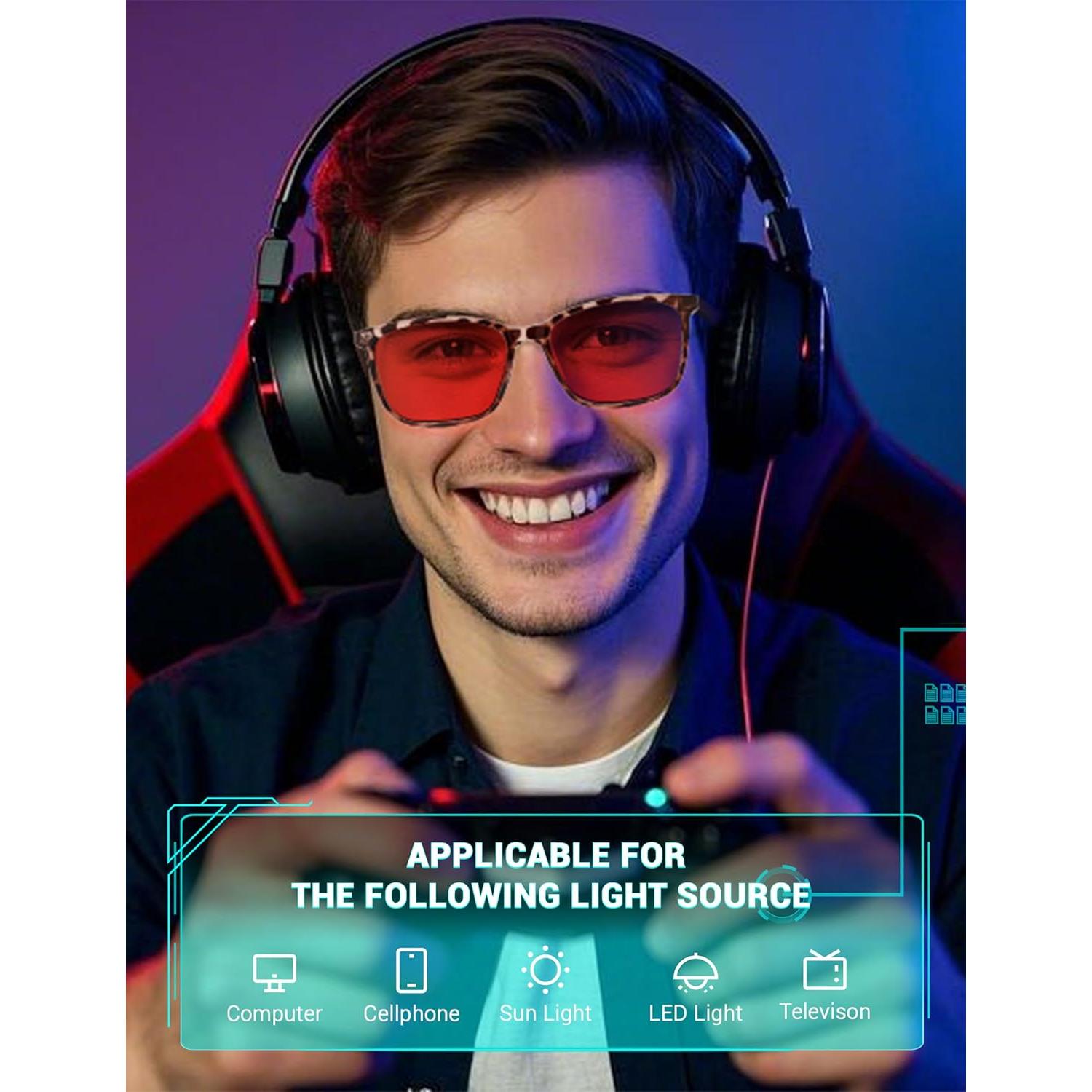 Gafas bloqueadoras de luz azul TIJN - Lentes rojos, Unisex