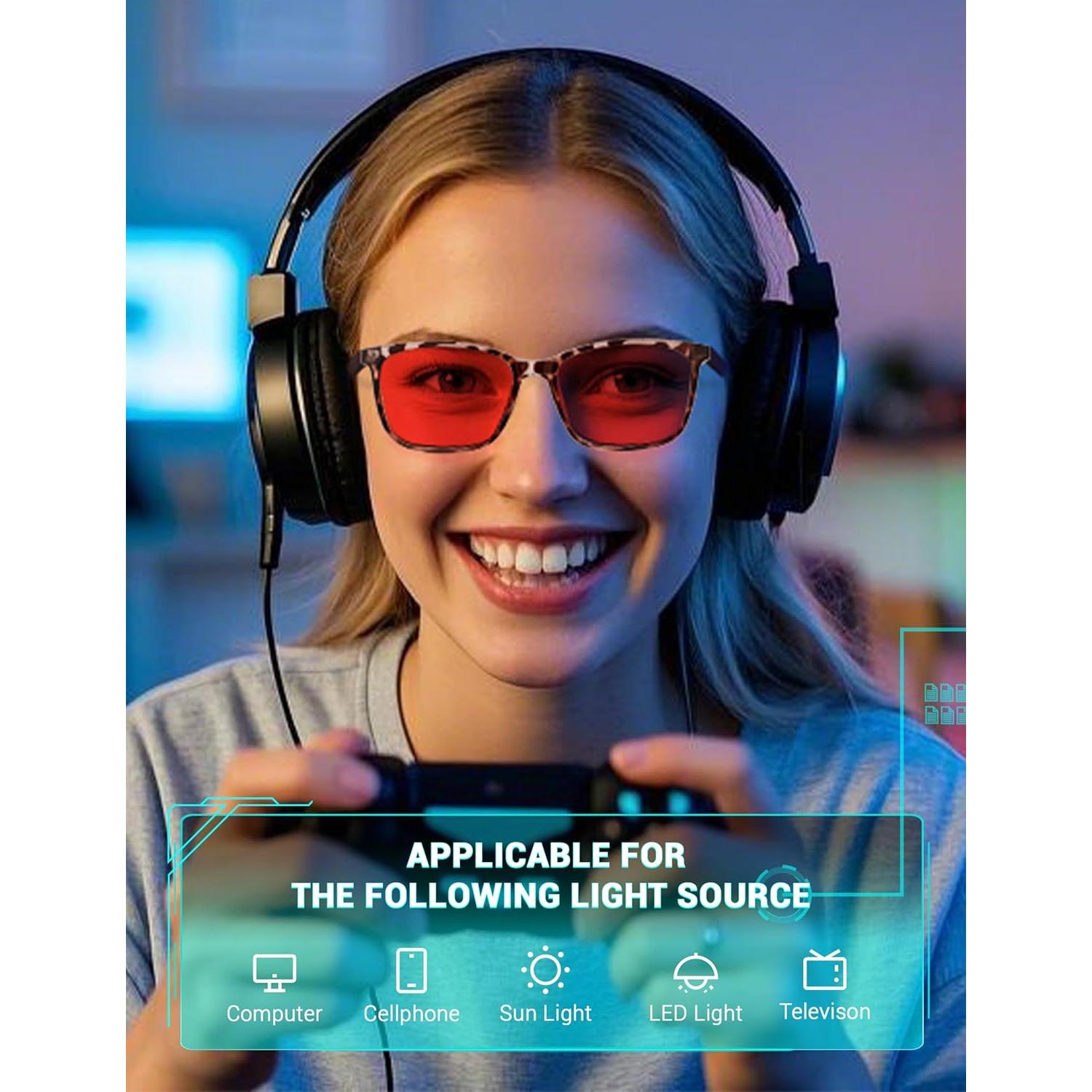 Gafas bloqueadoras de luz azul TIJN - Lentes rojos, Unisex