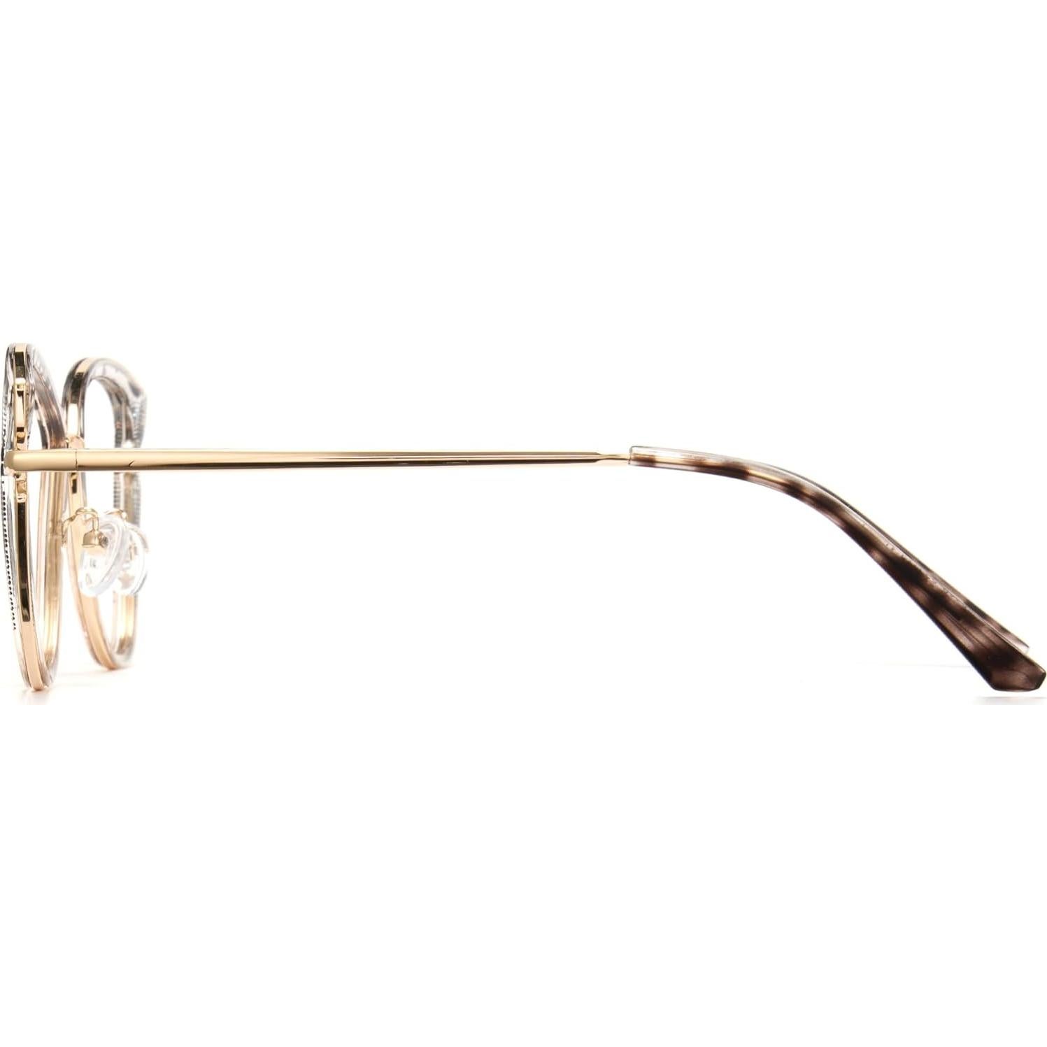 Gafas de Luz Azul Cyxus Ojo de Gato Metal Dorado Lente Clara