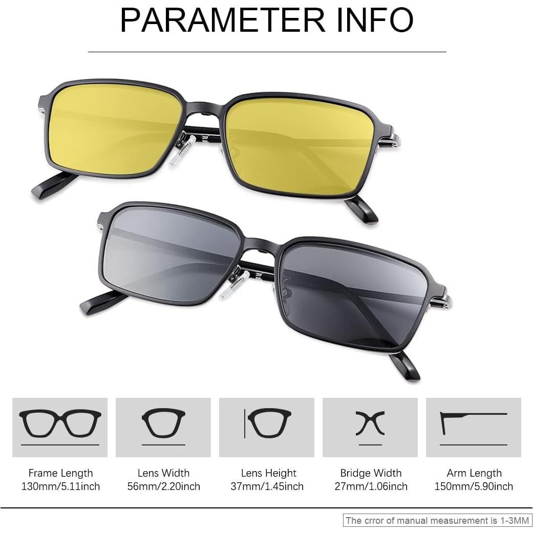 Gafas de Lectura Progresivas Multifocales MIRYEA 2.5x con Clip Solar