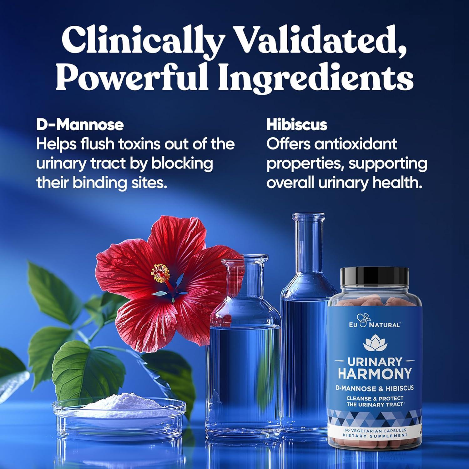 Suplemento D-Mannose Urinary Harmony 60 Cápsulas Salud Urinaria