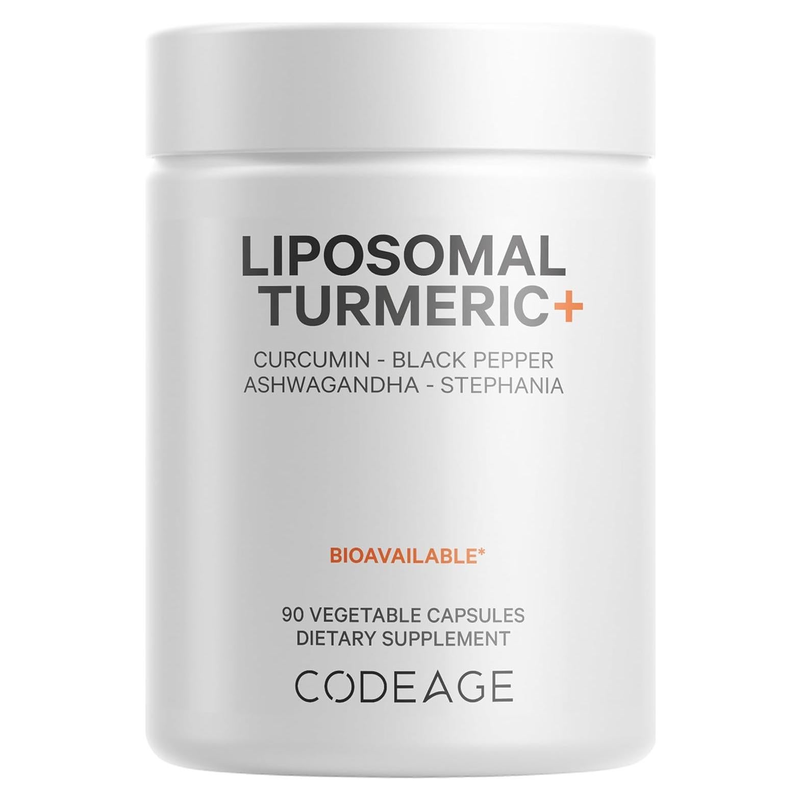 Suplemento de Cúrcuma Orgánica Codeage - 90 Cápsulas Liposomales