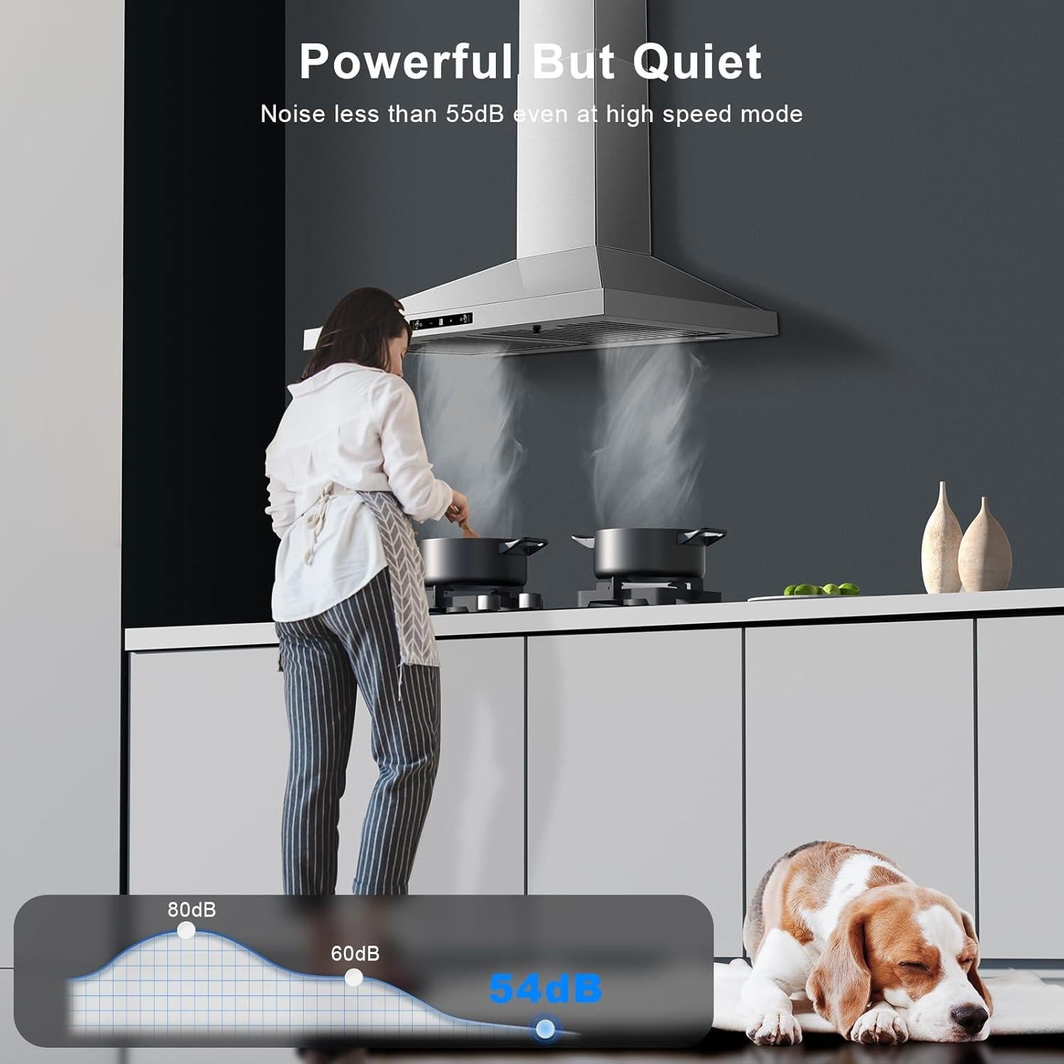 Campana Extractora de Pared Zomagas 30" Acero Inoxidable 450CFM