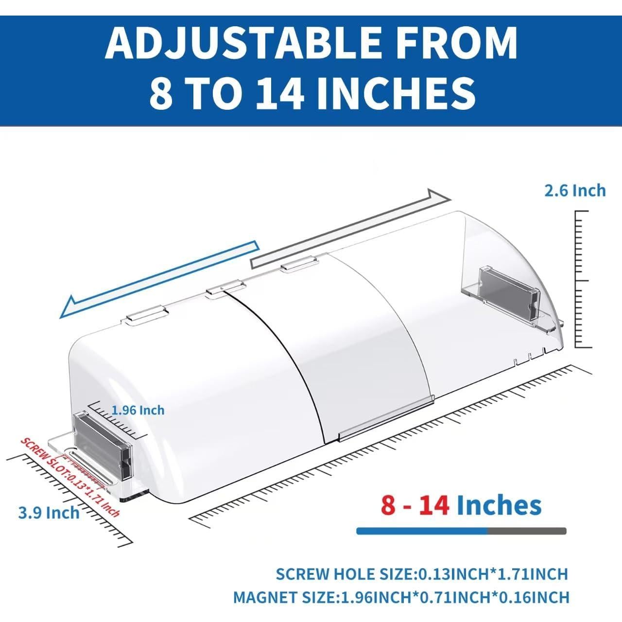 Deflectores de Ventilación BEAIREOU 2 Pack Ajustables 20-36 cm