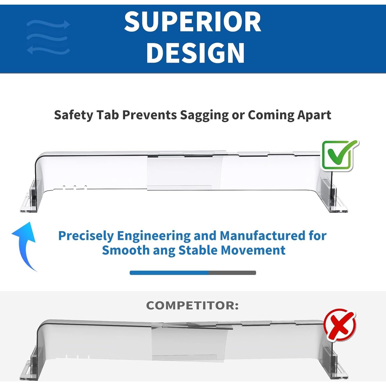 Deflectores de Ventilación BEAIREOU 2 Pack Ajustables 20-36 cm