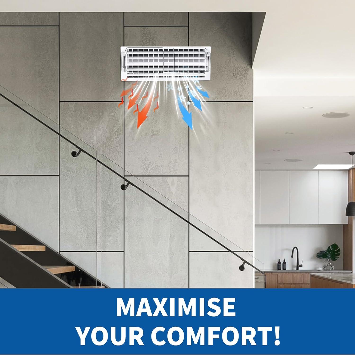 Deflectores de Ventilación BEAIREOU 2 Pack Ajustables 20-36 cm