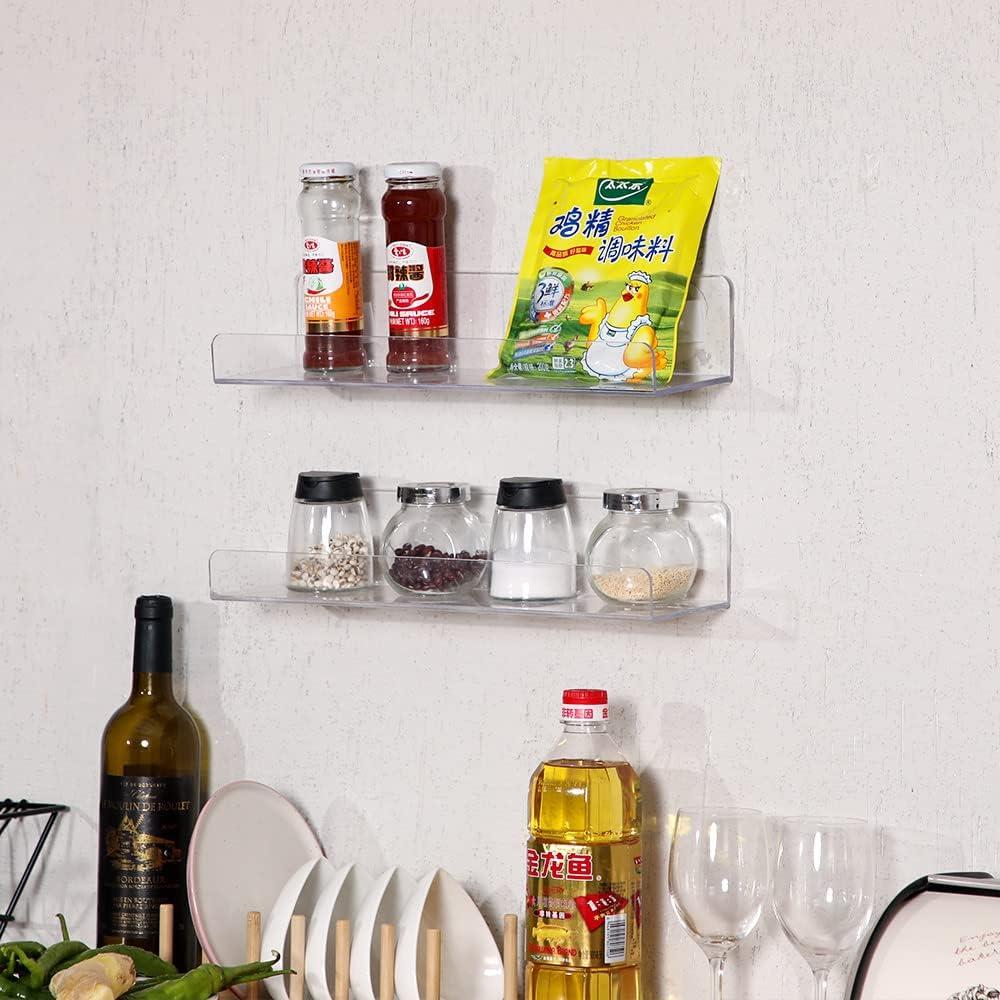 Estante Flotante Acrílico Transparente CY Craft 4 PCS 38.4 cm