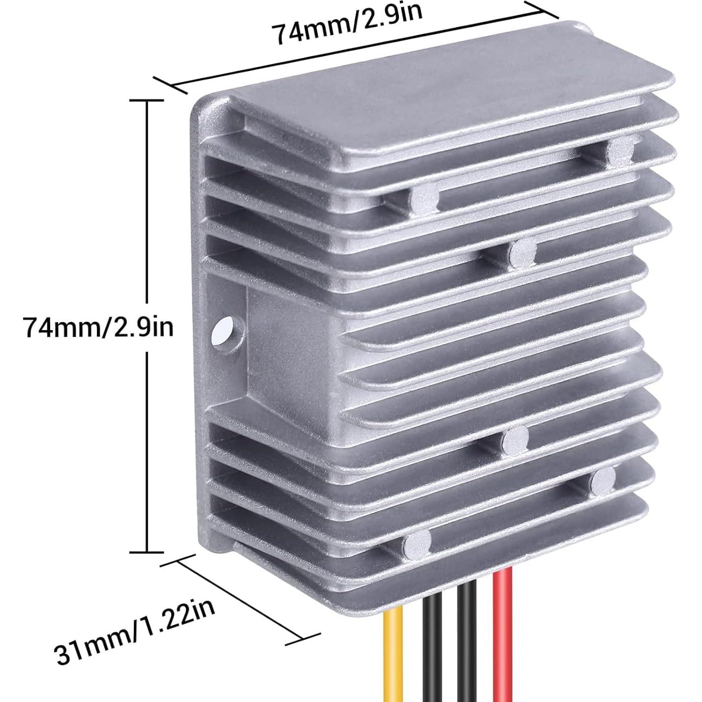 Convertidor 48V a 12V BANRIA 120W 10A IP68 para Carro de Golf