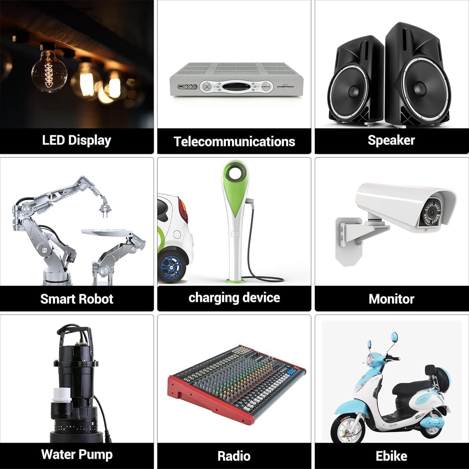 Convertidor 48V a 12V BANRIA 120W 10A IP68 para Carro de Golf