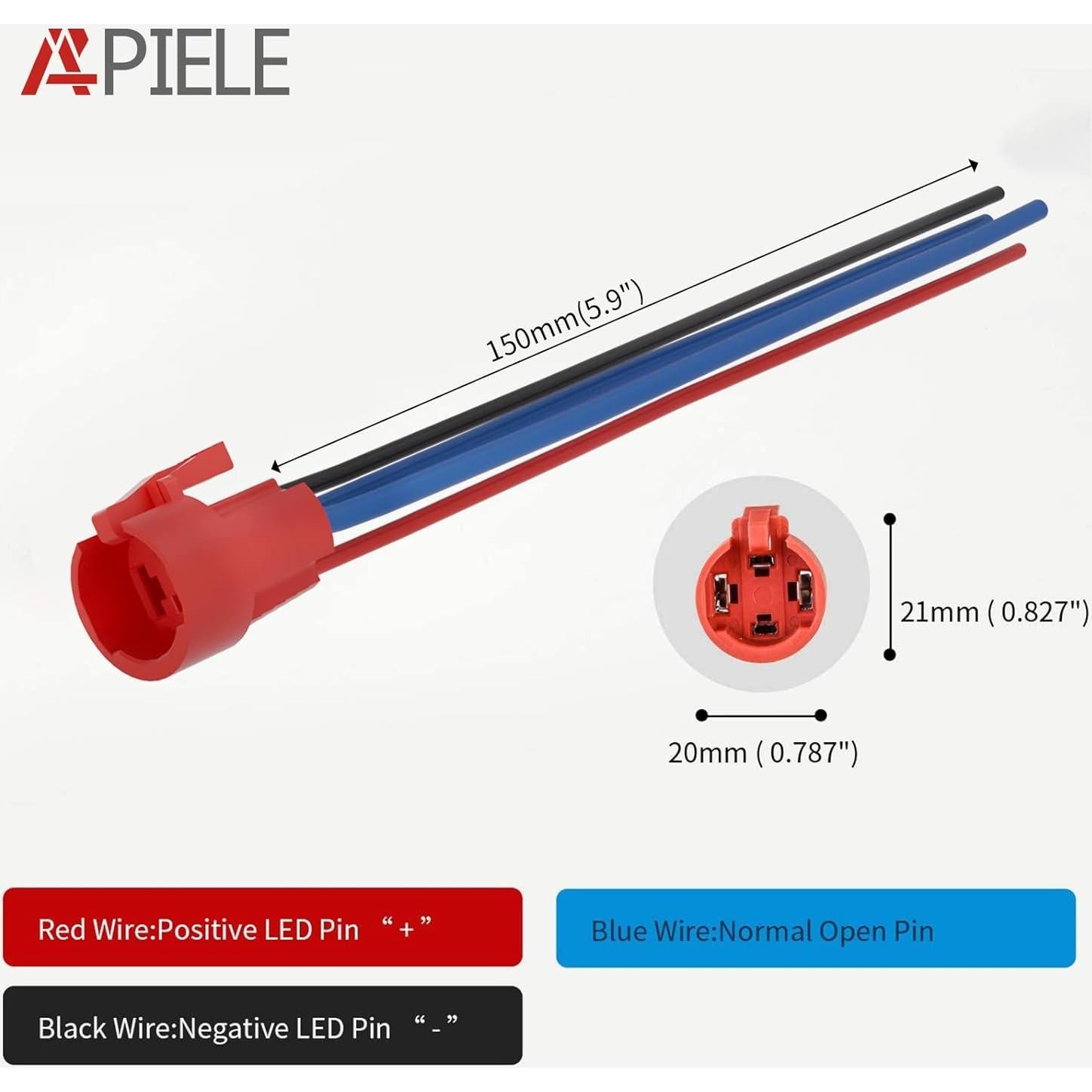 Interruptor Momentáneo LED 10A 19mm APIELE IP65 Azul