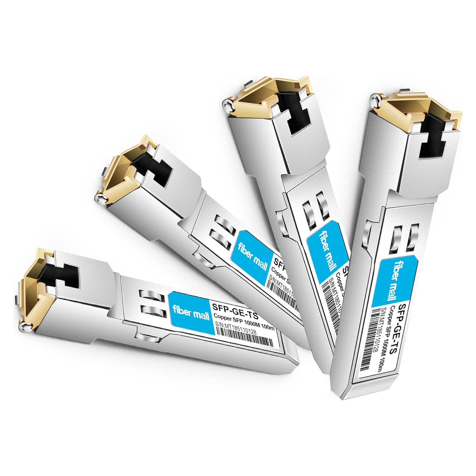 Módulo SFP a RJ45 Fiber Mall 1000BASE-T 4 Pcs 100m