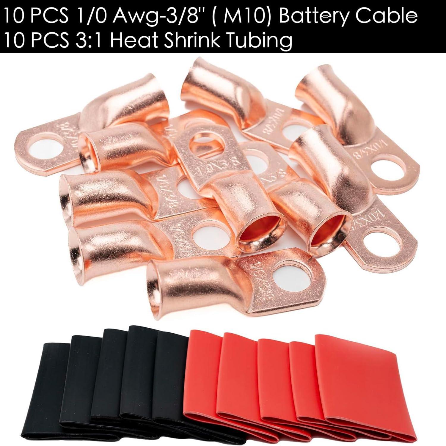 10 Conectores de Terminal de Batería MEYOOZIISU 1/0 AWG