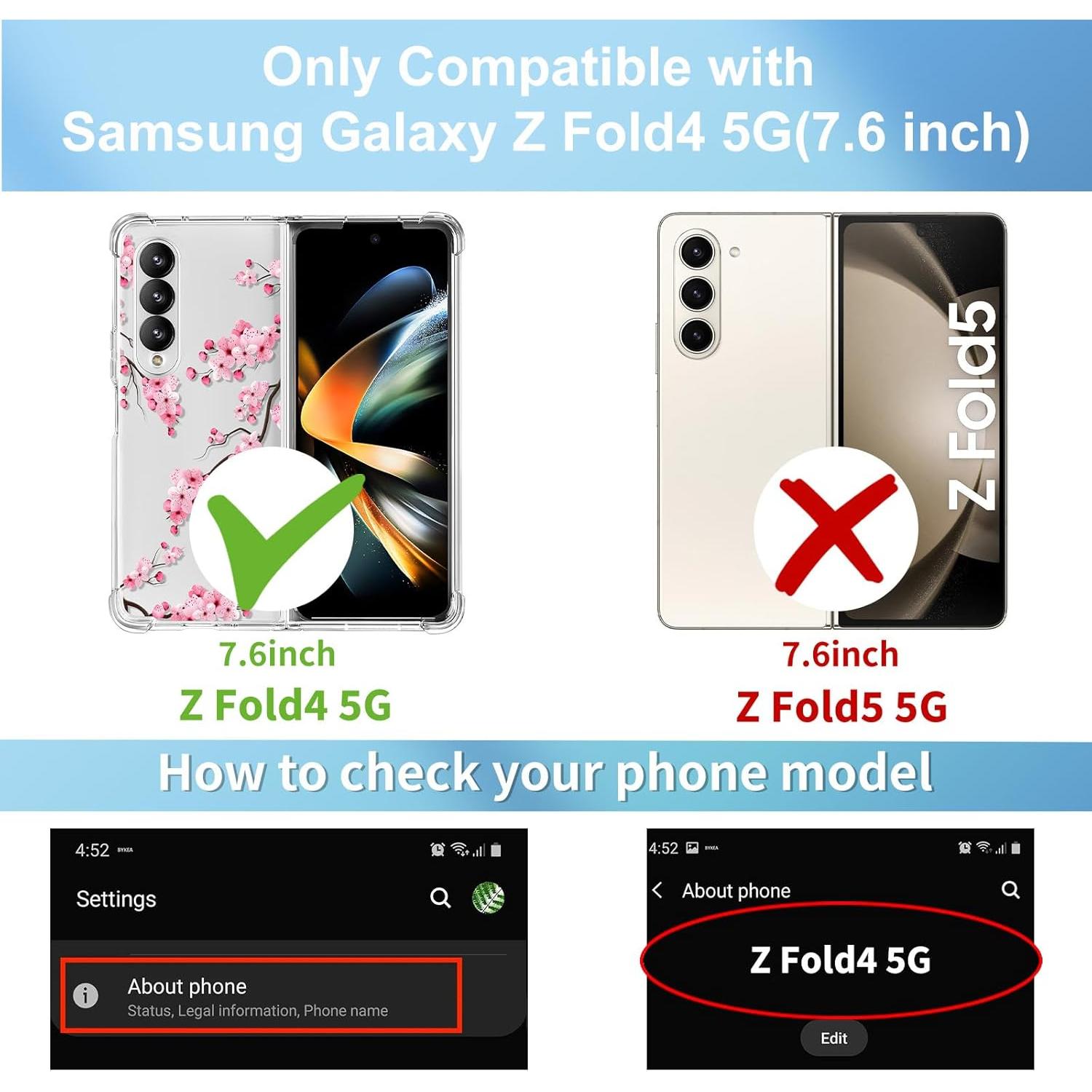 Funda Buleens TPU Flexible para Samsung Galaxy Z Fold 4 - Floral