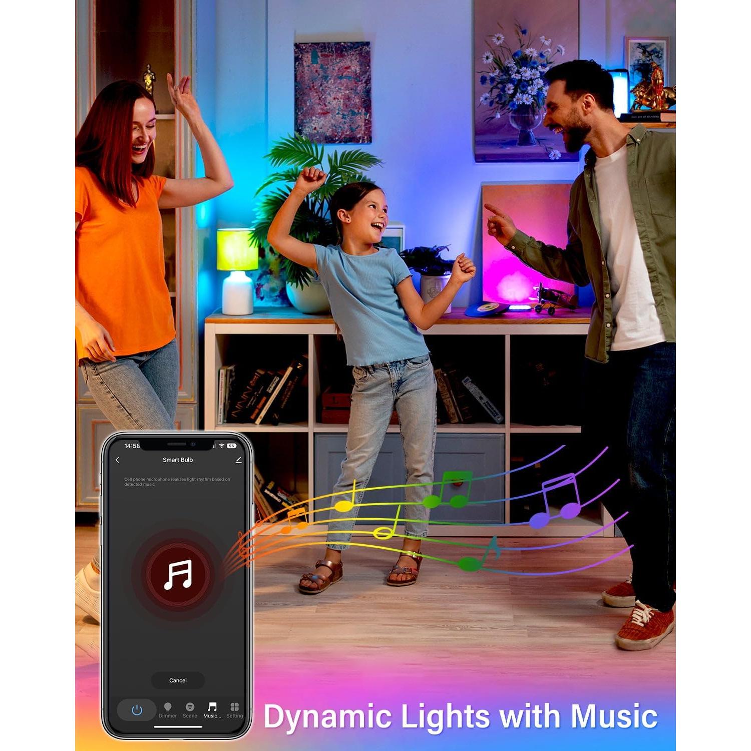 Paquete de 4 Bombillas LED Inteligentes E12 Avatar Controls 5W