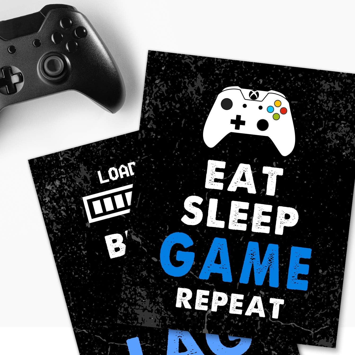 Juego de 4 Pósters de Videojuegos Simimi Art 20.32x25.4cm