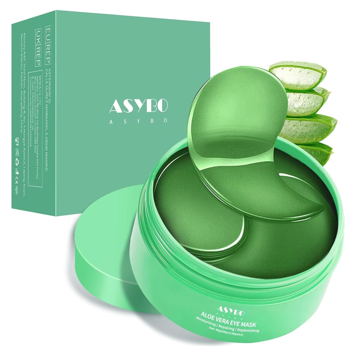 Mascarilla de Ojos Aloe Vera 60 Piezas Hidratante Antienvejecimiento