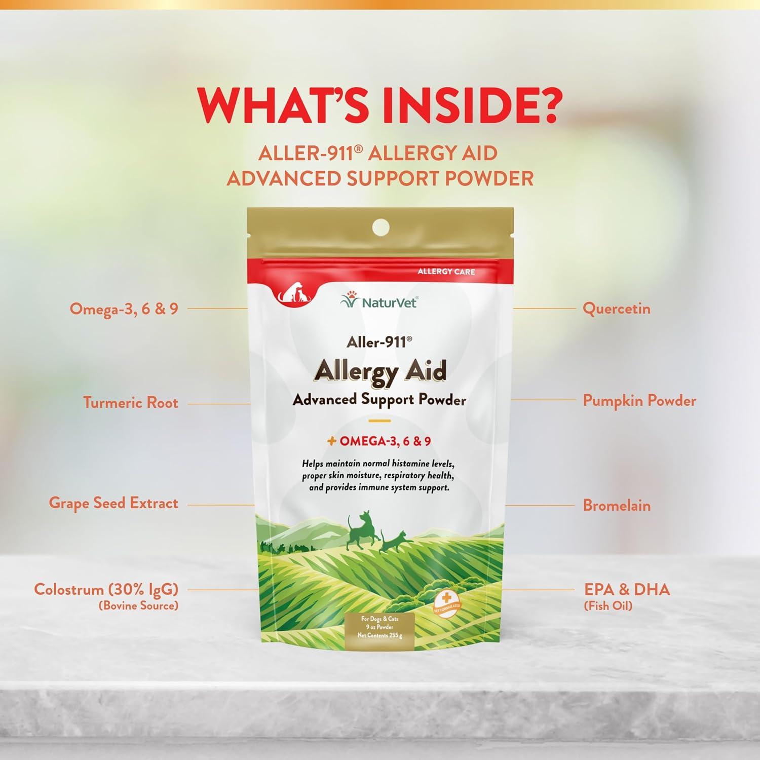 NaturVet Suplemento para Alergias en Polvo 255 g para Perros y Gatos