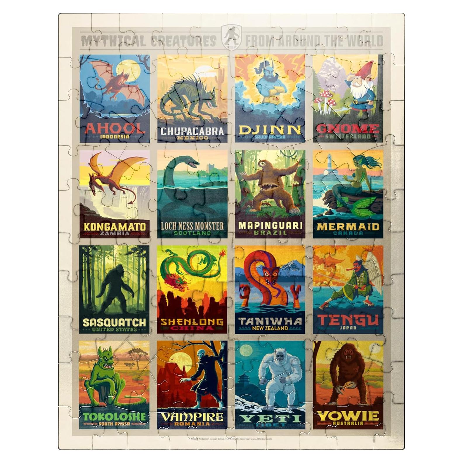 Rompecabezas 100 Piezas MyPuzzle Criaturas Míticas Vintage